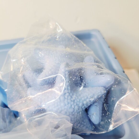 Vtg USA Made Oneida Crystal Star Shaped Soap Holder with Guest Soap Gift Set - Picture 4 of 5